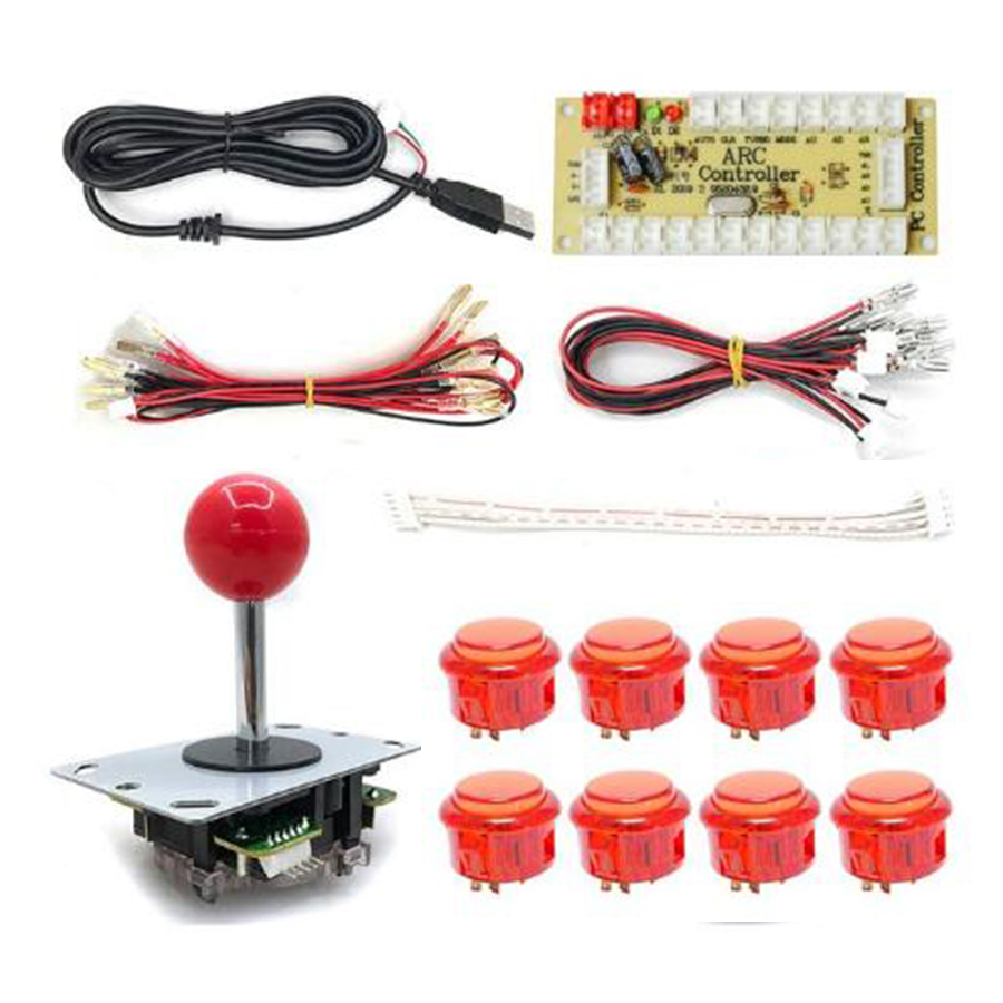 Arcade Button Kit - SANWA Spielautomaten-Konsole DIY-Kit 8-Wege-Joystick Drucktasten für