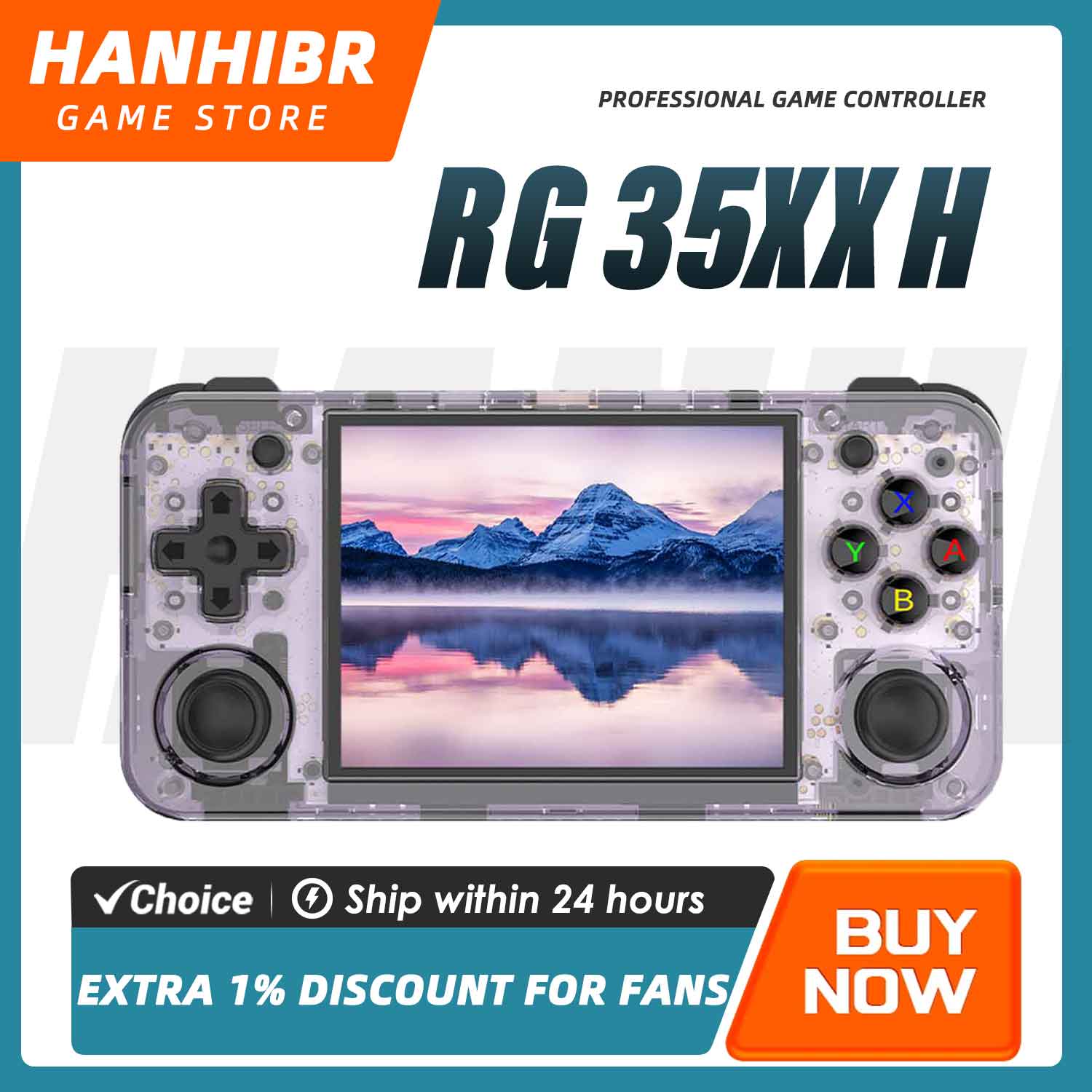 Retro Gaming Anbernic - ANBERNIC RG35XX H Horizontale Retro-Spielkonsole 3,5