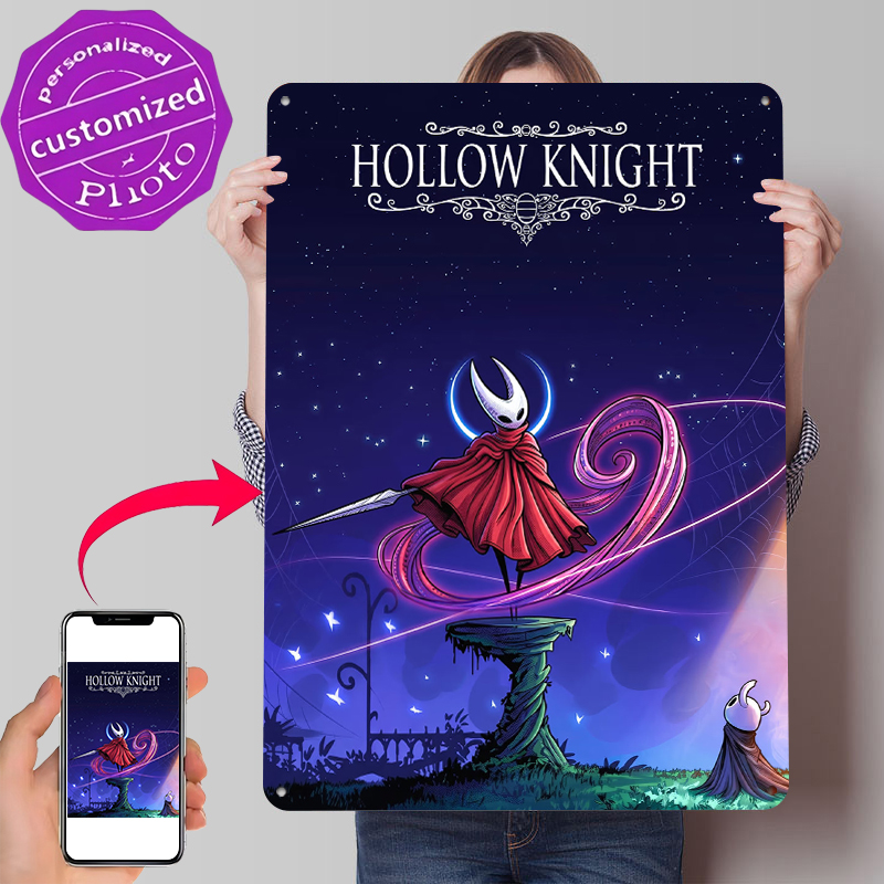 Retro Knight Gaming - Hollow Knight Gaming Blechposter Individualisierte Wandkunst