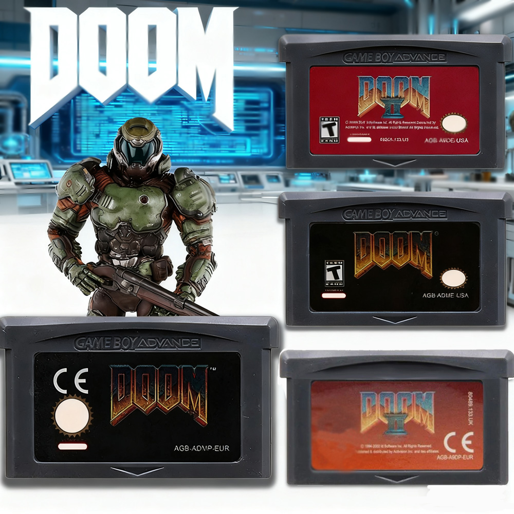 Retro Game Card - DOOM-Serie 32-Bit GBA Spielmodul DOOM 1