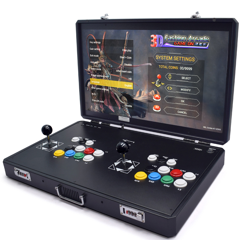 Retro Gaming Desk - Pandora h3 24-Zoll-LCD-Arcade-Konsole, Spiele, 2-Spieler-Platine, Retro-Video,