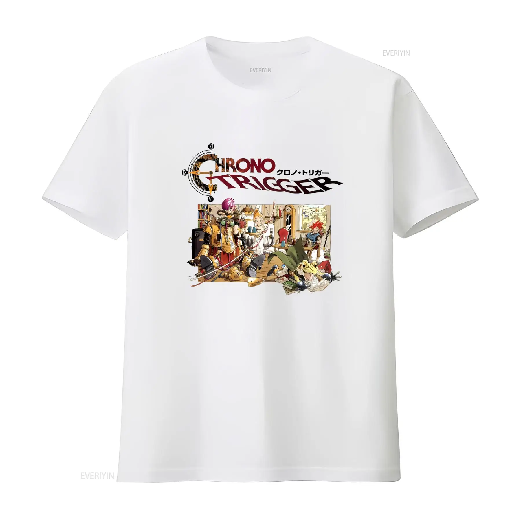 Retro Gaming Design - Chrono Trigger Videospiel-Logo-T-Shirt, Größen S 5XL,