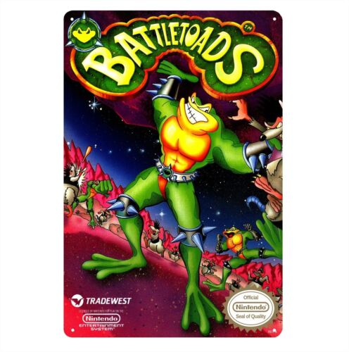 Retro Gaming Video - Battletoads Nes Retro-Videospiel Metallposter Blechschild 20*30cm-Aluminium
