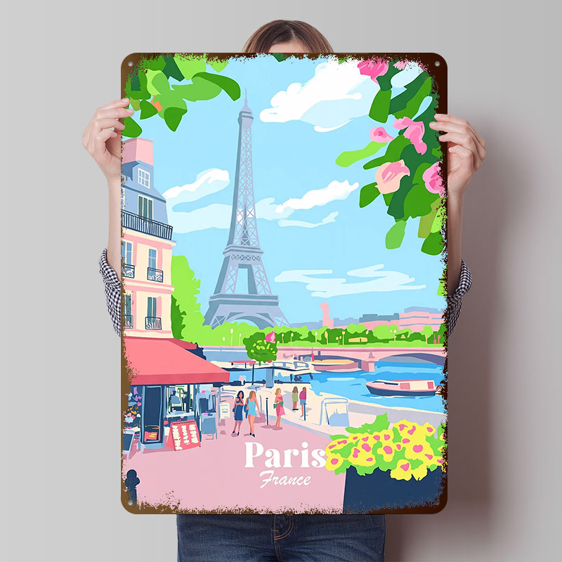 Retro Gaming France - Paris Frankreich Poster Individualisierte Vintage Metallschilder