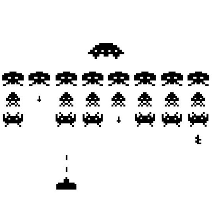 Retro Gaming Wallpaper - Gamer Vinyl Aufkleber SPACE INVADERS Videospiel