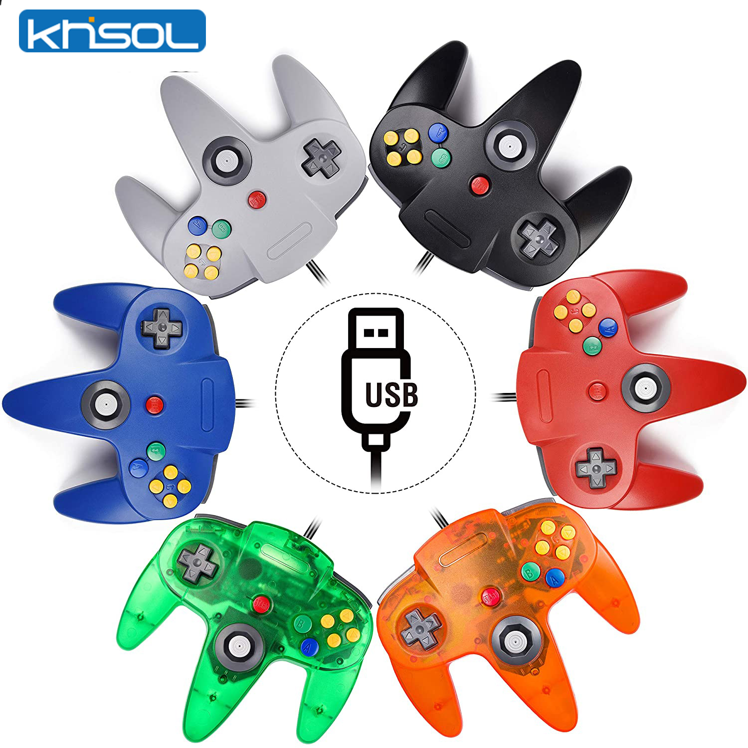 Retro Gaming Kit - N64 Controller Klassische USB Wired Remote