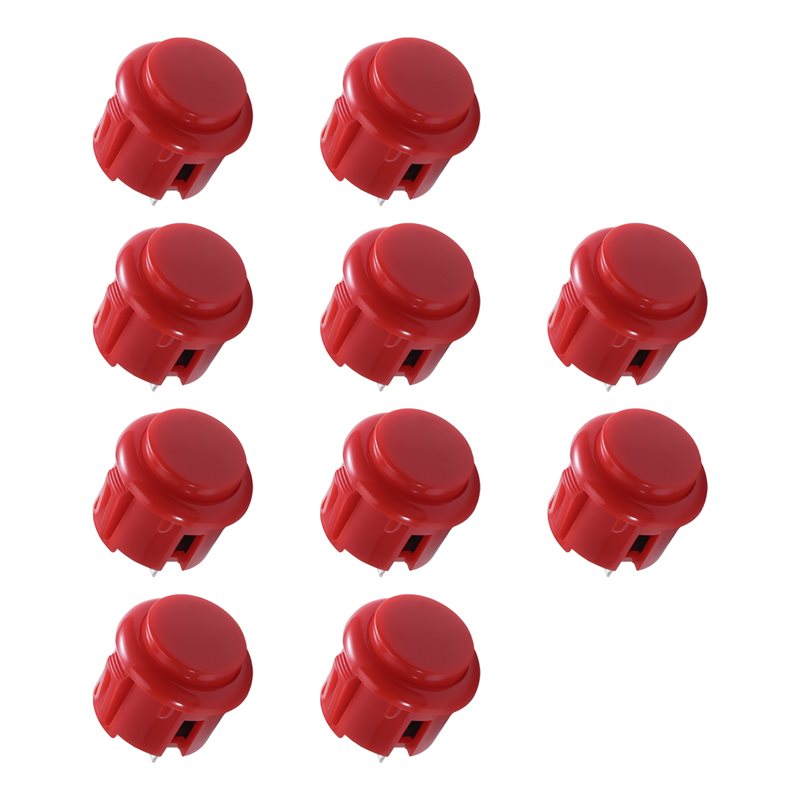 Arcade Button Kit - ABJF-Arcade-Drucktastenschalter 24mm Drucktaste Spiel-Münzstartschalter Runde Tasten
