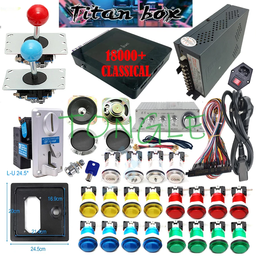 Arcade Button Kit - 2 Spieler Titan Box 18000+ in
