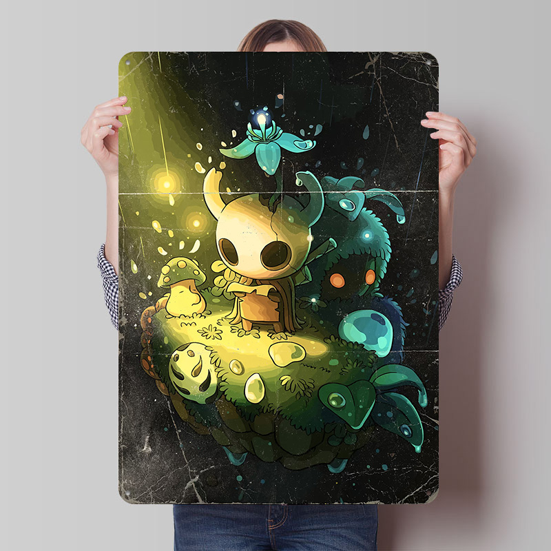 Retro Knight Gaming - Hollow Knight Charaktere Blechposter Individuelle Wandkunst