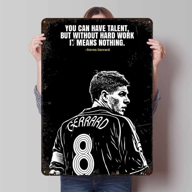 Steven Gerrard Zitat Metallpos – Retro Gaming Desk Bewertung und Preis