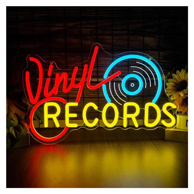 Vintage Schallplatten-Neon-Sch – Retro Gaming Wallpaper Bewertung und Preis