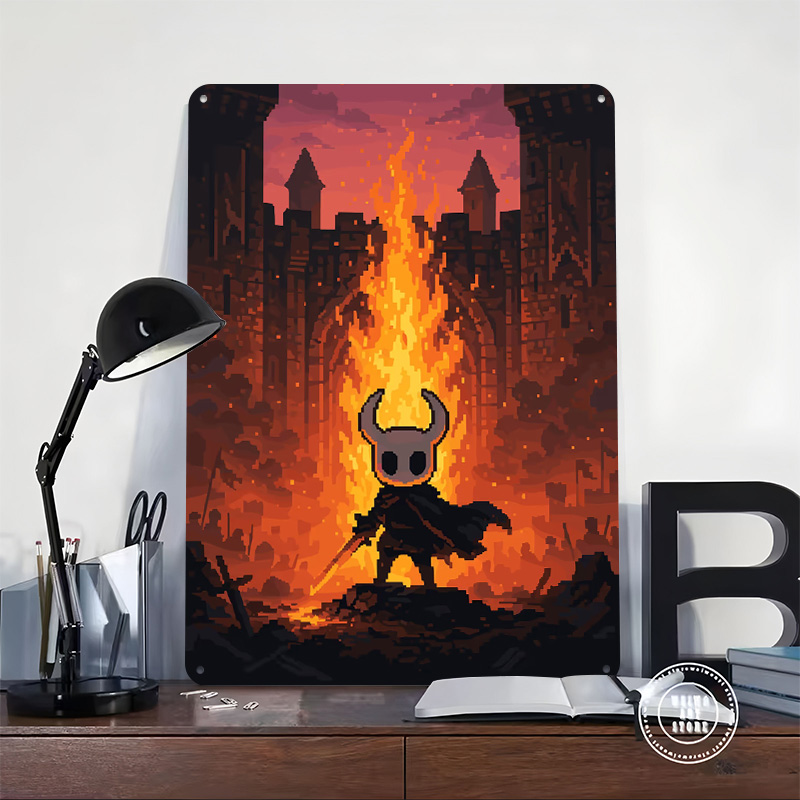 Ritter vor einem Burgfeuer Dru – Retro Knight Gaming Bewertung und Preis