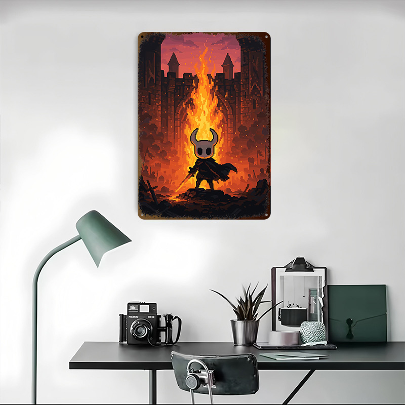Ritter vor einem Burgfeuer Dru – Retro Knight Gaming Bewertung und Preis