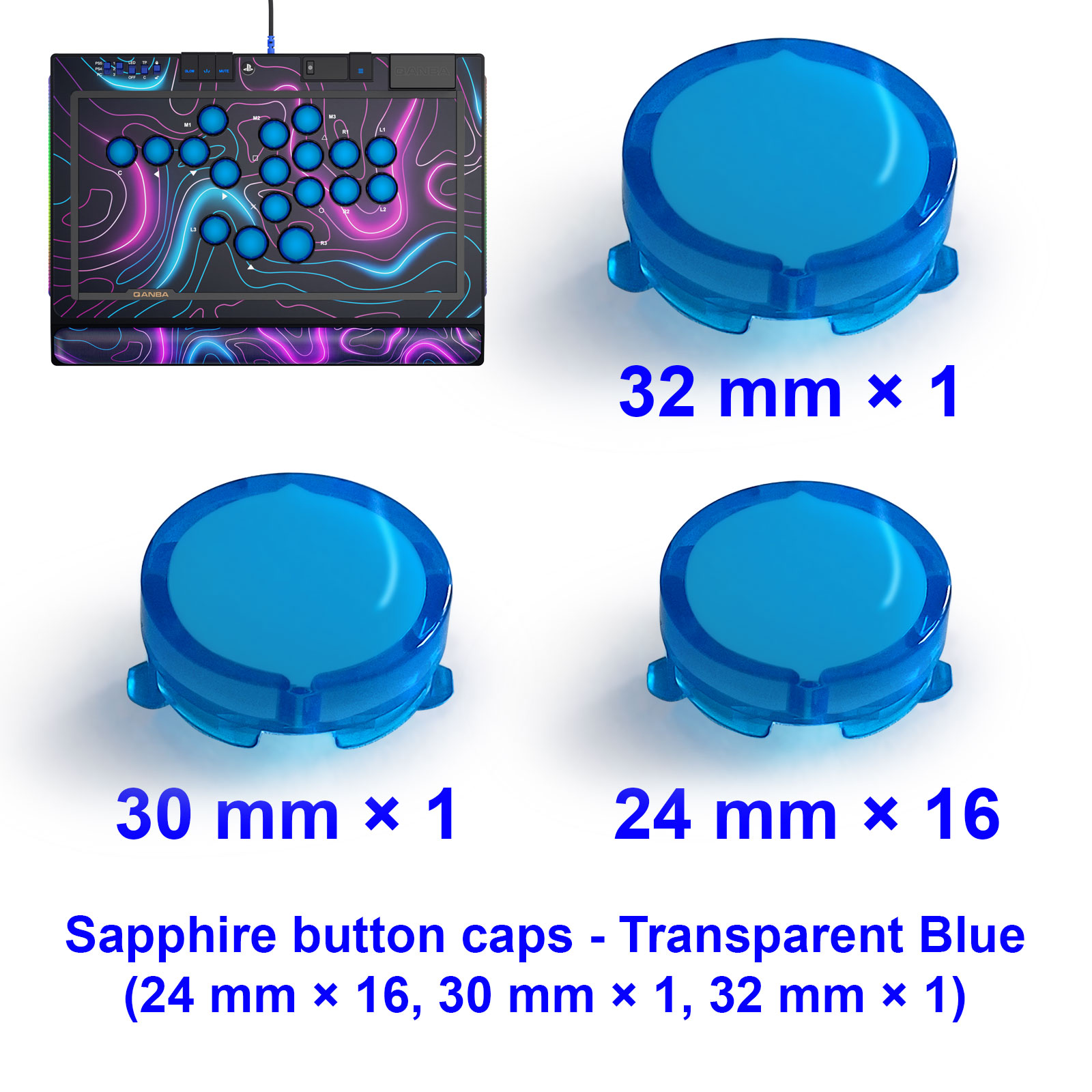 QANBA SAPPHIRE S1 Tastenkappen – Arcade Button Kit Bewertung und Preis
